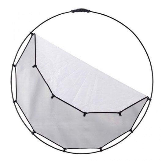 Reflector Manfrotto HaloCompact Plus 98 cm Prata/Branco Ergonomico Dobrável