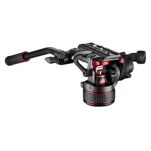 Rotule vidéo Manfrotto MVH608AH Nitrotech 608 XSF aluminium 8 kg base plate noire rouge