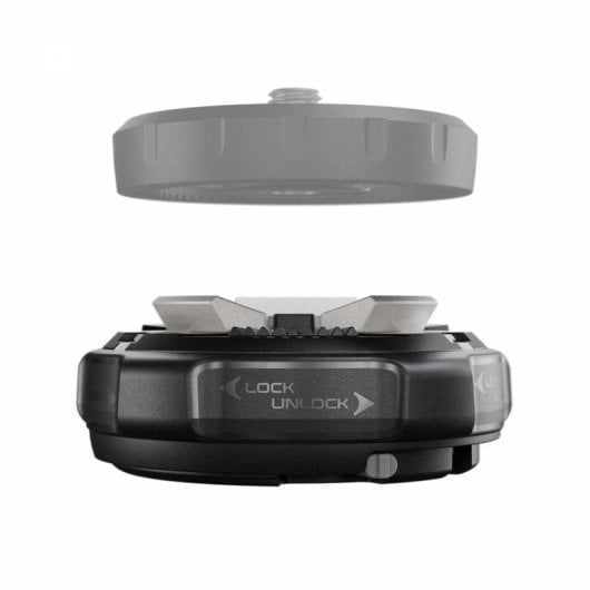 Adaptador de cabeza Manfrotto Xchange Base aluminio 20 kg negro compacto