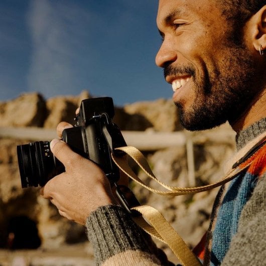 Correia Peak Design Leash Coyote Ajustável Aluminio Nylon 90 kg