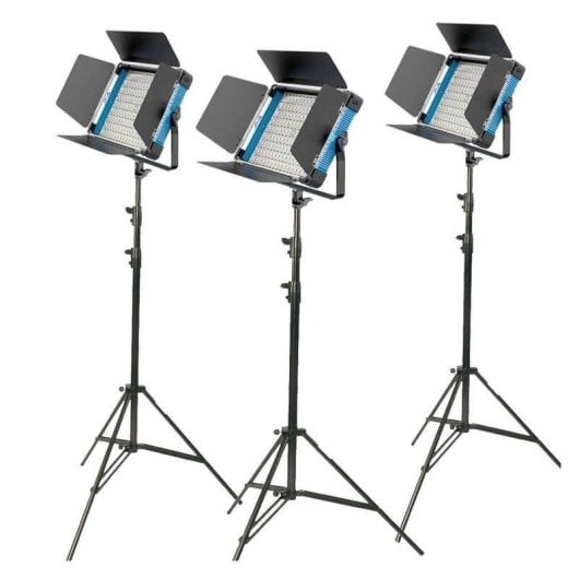 Kit panneau LED Pixel P80 RGB 60W 3 unités + 3 pieds Videoflex E121