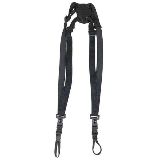 Harnais para prismáticos Caruba EMF-1 correas elásticas ajustables y pieza central de cuero