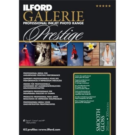 Papel fotográfico Ilford Prestige Smooth Gloss 310g 12,7x17,8cm 100 hojas