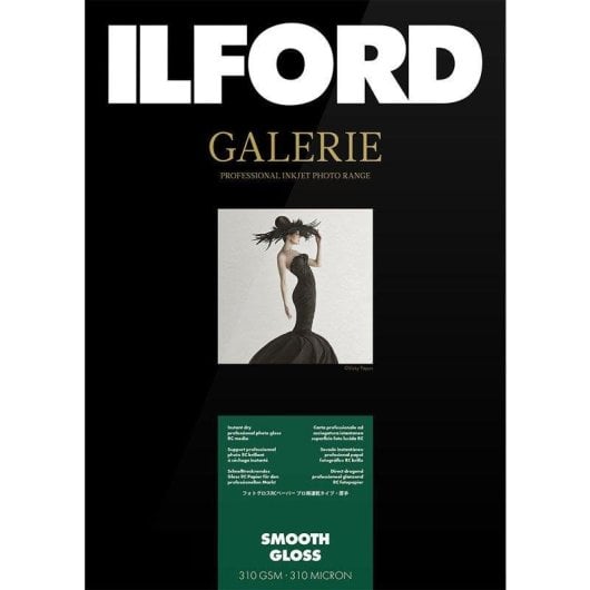 Papel Fotográfico Ilford Galerie Smooth Gloss 310gsm A4 25 folhas acabamento brilho