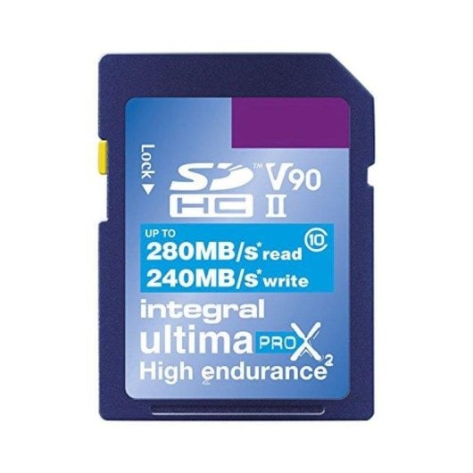Scheda SD Integral INSDX128G-280/240U2 128GB UHS-II V90 280MB/s 240MB/s