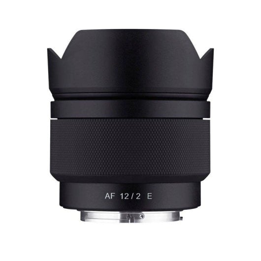 Obiettivo Samyang AF 12mm F2 E Grandangolare Montatura Sony E Paraluce Incluso