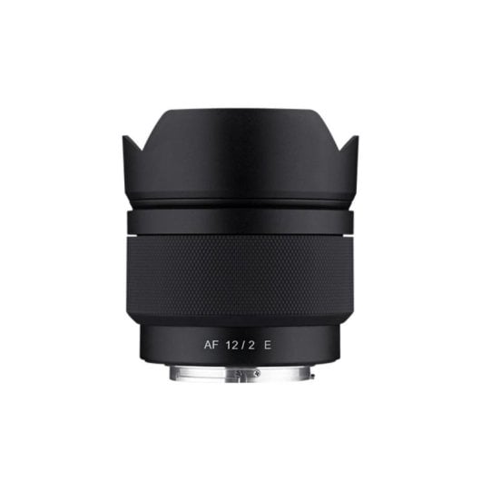 Obiettivo Samyang AF 12mm F2 E Grandangolare Montatura Sony E Paraluce Incluso