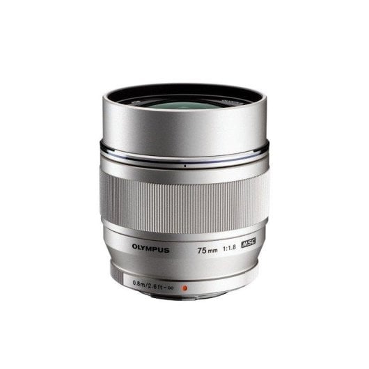 Objetivo Olympus M.Zuiko Digital ED 75mm f/1.8 Montura Micro Four Thirds Prata