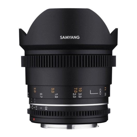 Obiettivo Samyang VDSLR 14mm T3.1 MK2 Montatura Canon EF Paraluce Rimovibile