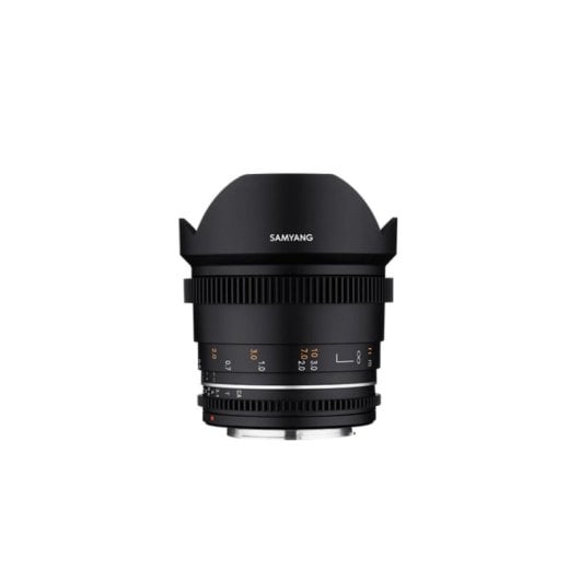 Obiettivo Samyang VDSLR 14mm T3.1 MK2 Montatura Canon EF Paraluce Rimovibile