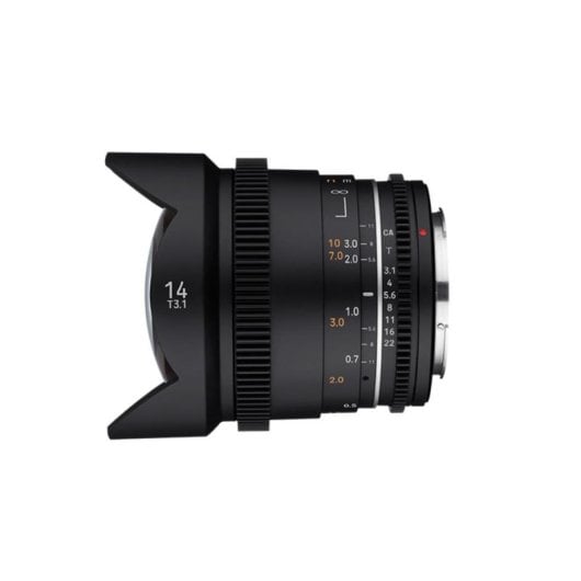 Obiettivo Samyang VDSLR 14mm T3.1 MK2 Montatura Canon EF Paraluce Rimovibile