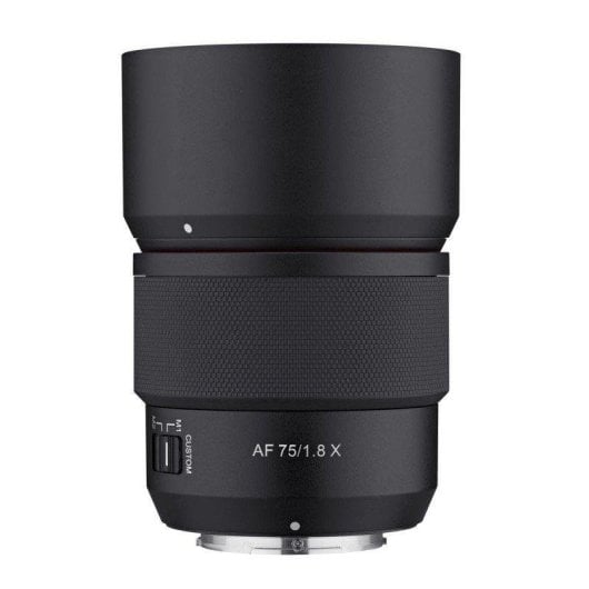 Objetiva Samyang AF 75mm F1.8 Montagem Fuji X Motor STM Bokeh 9 lâminas