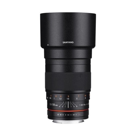 Obiettivo Samyang 135mm F2.0 ED UMC Montatura Nikon-AE Paraluce Incluso