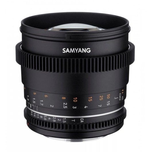 Obiettivo Samyang VDSLR 85mm T1.5 MK2 Attacco Sony E Diaframma 9 Lamelle