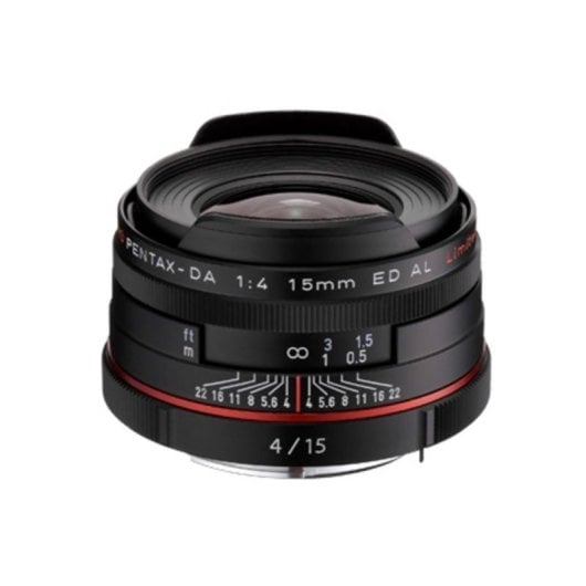 Objectif Pentax HD DA 15mm F4 ED AL Limited Monture KAF Pare-soleil Noir