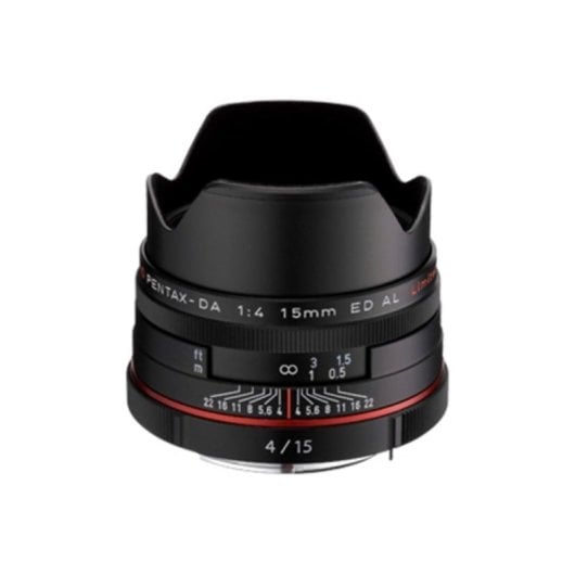 Objectif Pentax HD DA 15mm F4 ED AL Limited Monture KAF Pare-soleil Noir