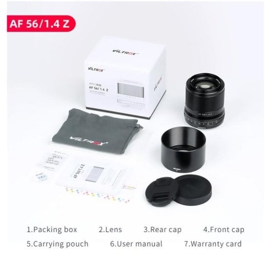 Obiettivo Viltrox Z-56 F1.4 AF 56 mm Montura Nikon Z APS-C Nero