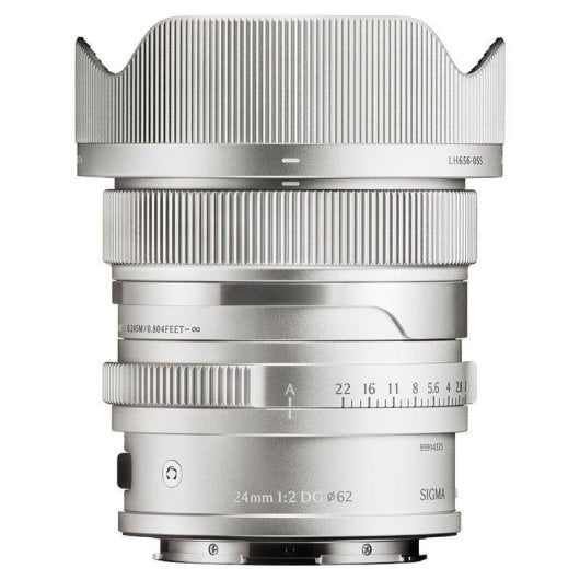 Obiettivo Sigma 24mm F2 DG Contemporary Montatura L Full Frame Silver Paraluce
