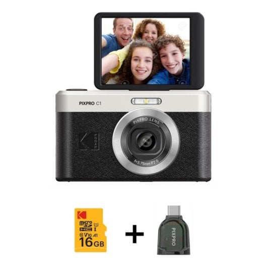 Cámara Compacta Kodak Pixpro C1 13MP Zoom 4x LCD 2,8" Full HD Negra