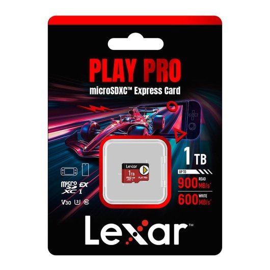 Scheda MicroSD Lexar LMSXPS0001T-BNNNG 1 TB Express 7.1 Play Pro R900/W600 PCIe NVMe