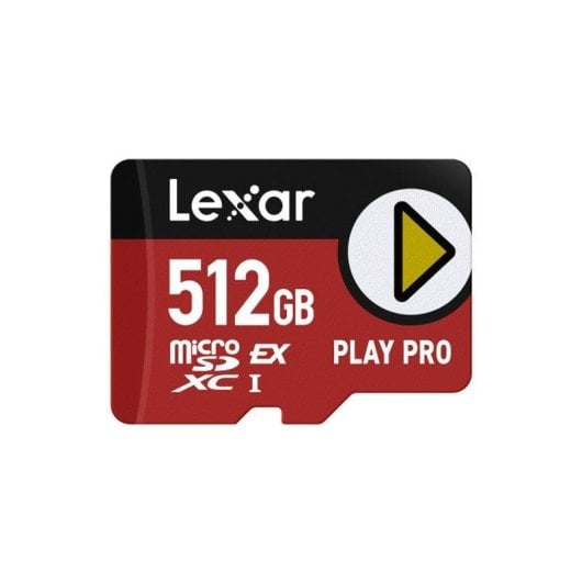 microSDXC Lexar PLAY PRO 512GB R900/W600 Express Hochgeschwindigkeit schwarz-rot