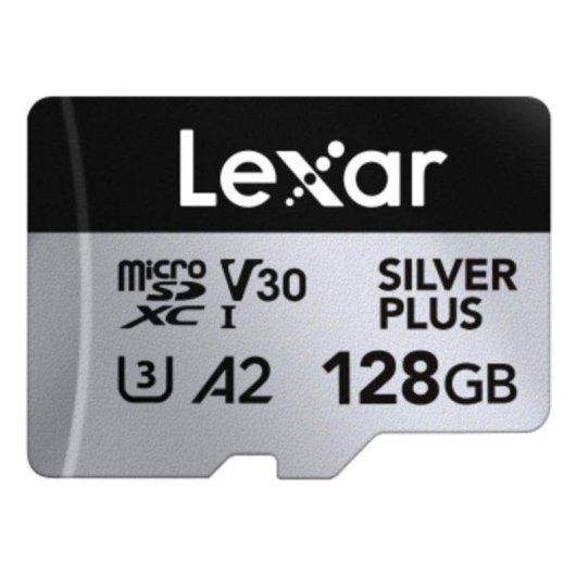 Scheda MicroSD Lexar Professional Silver Plus 128GB Pack 2 UHS-I V30 A2