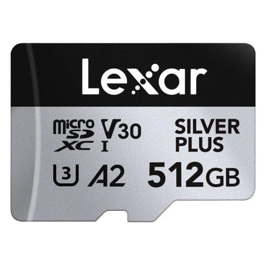 MicroSDXC Lexar Professional SILVER PLUS 512GB UHS-I 205MB/s 150MB/s V30