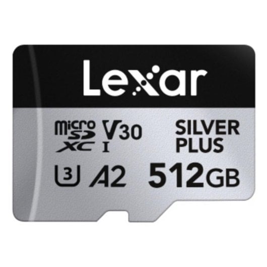 Speicherkarte Lexar Professional SILVER PLUS 512GB MicroSDXC UHS-I 205MB/s 150MB/s V30 U3 A2