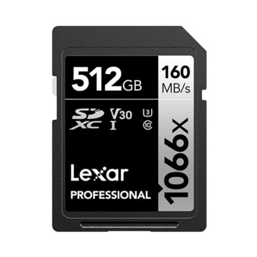 Scheda SDXC Lexar Professional 1066x 512GB UHS-I 160MB/s 120MB/s V30