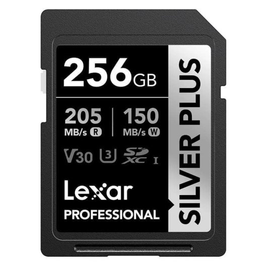 SD-Karte Lexar Professional SILVER PLUS 256GB SDXC UHS-I V30 205MB/s
