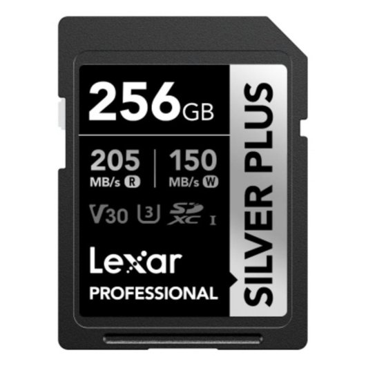 SD-Karte Lexar Professional SILVER PLUS 256GB SDXC UHS-I V30 205MB/s