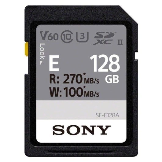 Scheda SD Sony SF-E128A 128GB SDXC UHS-II 270MB/s V60 Resistente