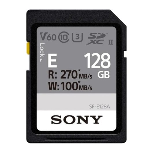 Scheda SD Sony SF-E128A 128GB SDXC UHS-II 270MB/s V60 Resistente