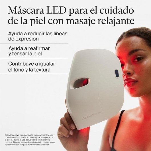 Gesichtsmaske Therabody TheraFace Mask Glo 504 LEDs Kabellos Vibration USB-C