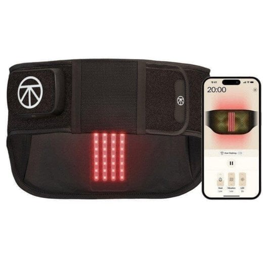 Dispositivo de Terapia ThermBack LED Therabody lombar frio, calor, vibração e app