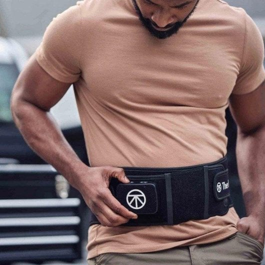 Dispositivo de Terapia ThermBack LED Therabody lombar frio, calor, vibração e app