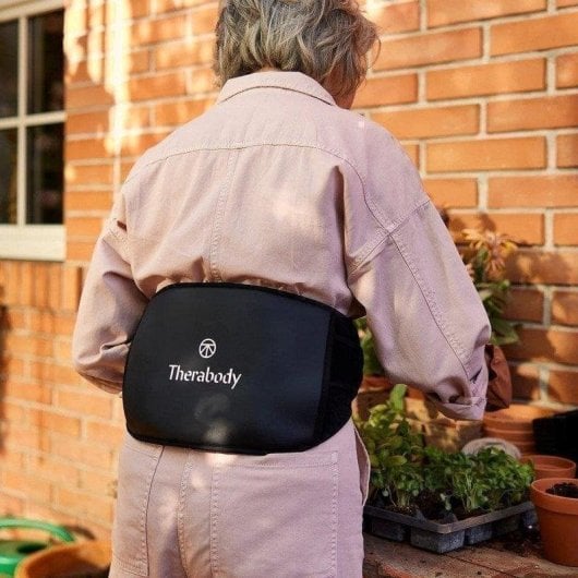 Dispositivo de Terapia ThermBack LED Therabody lombar frio, calor, vibração e app
