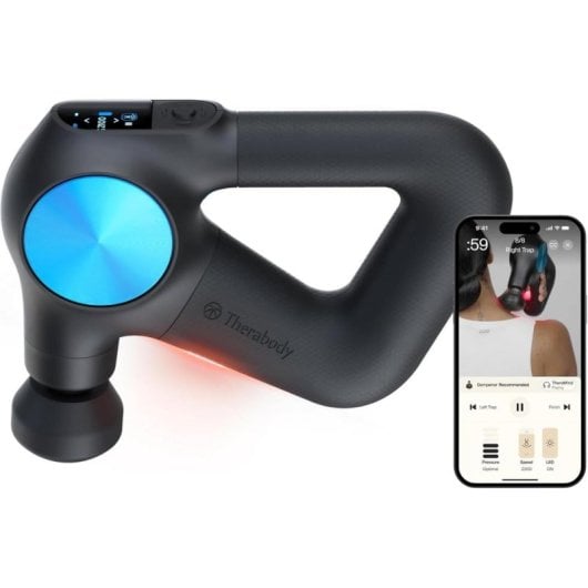 Pistola de Massagem Therabody Theragun Pro Plus percussão Bluetooth LED Preto