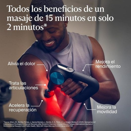 Pistola de Massagem Therabody Theragun Pro Plus percussão Bluetooth LED Preto