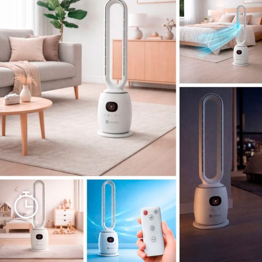 Origial AirBliss Freeless, Ventilador sin aspas, 60W, blanco