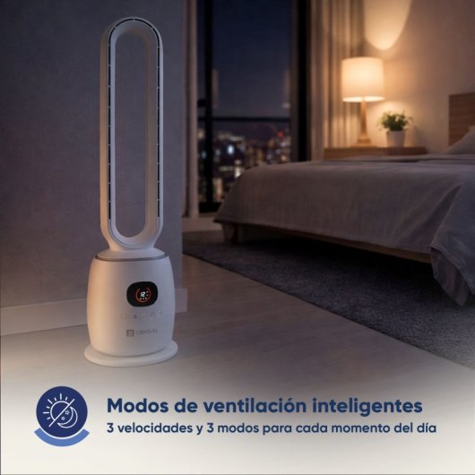 Origial AirBliss Freeless, Ventilador sin aspas, 60W, blanco