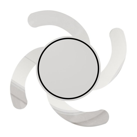 Ventilador de techo con aspas retráctiles, 122 cm, motor DC, 30W con luz regulable y control remoto, blanco