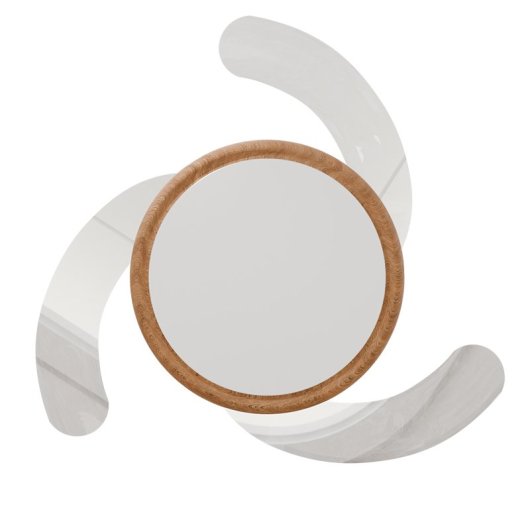 Ventilador de techo con aspas retráctiles, 106 cm, motor DC, 30W con luz y control remoto, madera