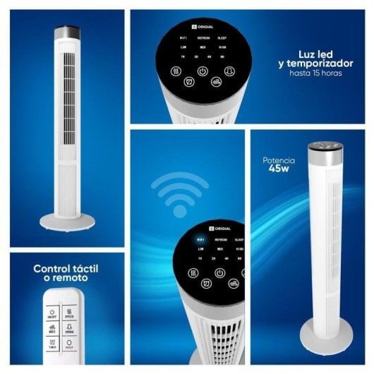 Origial ORITOWER45W-W WIFI Ventilador de torre WIFI, 45W, 99cm