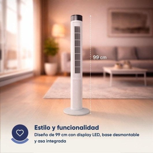 Origial ORITOWER45W-W WIFI Ventilador de torre WIFI, 45W, 99cm