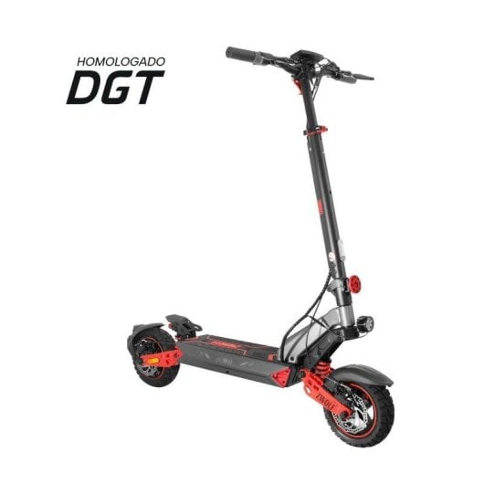 Patinete eléctrico Zwheel ZWolf 500W Autonomía 50km Ruedas 10" Off Road Doble suspensión Gris-rojo