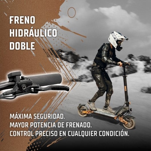 Patinete eléctrico Zwheel Zwolf Plus 1000W Autonomía 70km Ruedas 10" Off Road Gris-bronce