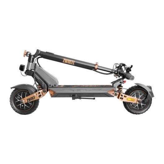 Patinete eléctrico Zwheel Zwolf Duo 2x500W Autonomía 70km Ruedas 10" Off Road Doble suspensión Frenos hidráulicos Gris-b