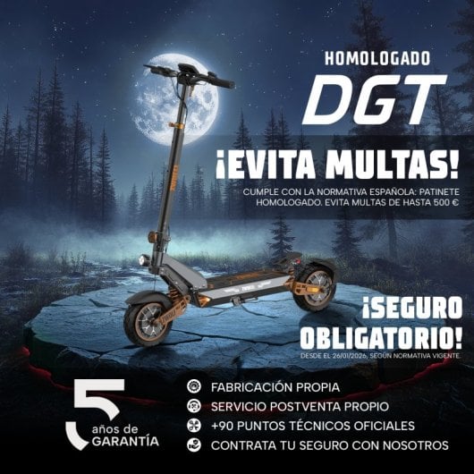 Patinete eléctrico Zwheel Zwolf Duo 2x500W Autonomía 70km Ruedas 10" Off Road Doble suspensión Frenos hidráulicos Gris-bronce