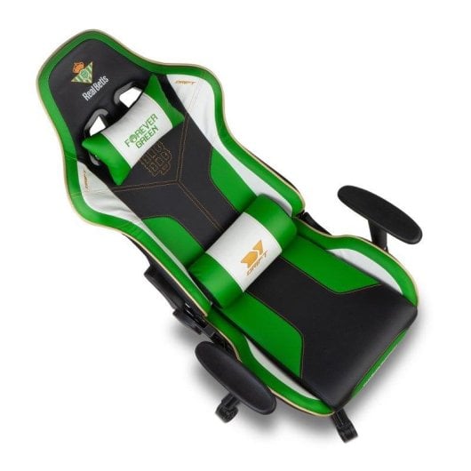 Drift DR90 Betis Edition Cadeira Gaming com Braços 2D, Pele Sintética Premium e Estrutura Metálica Preta/Verde/Branca